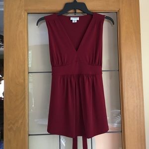 Motherhood Maternity Burgundy Sleeveless Blouse